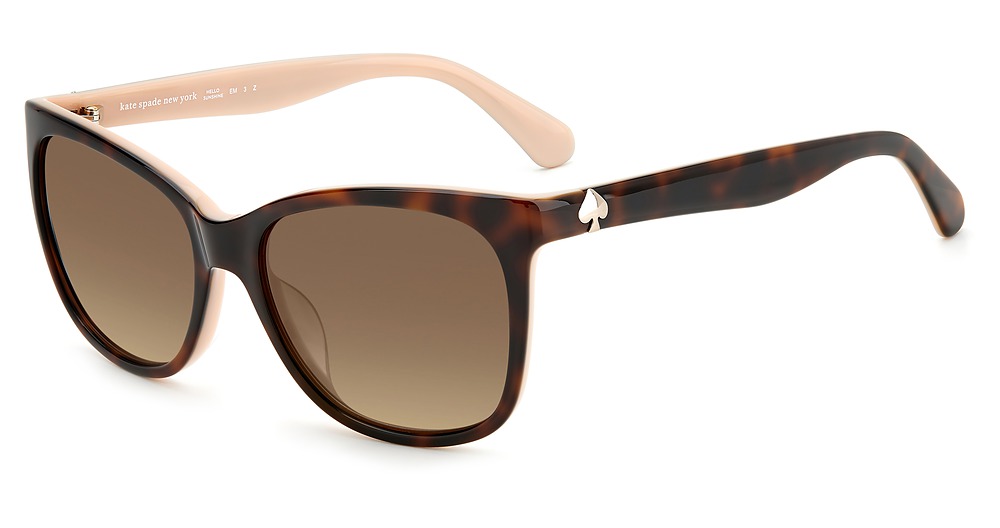 Kate Spade Danalyn/S square sunglasses in Havana Pink/Brown Grad Polz