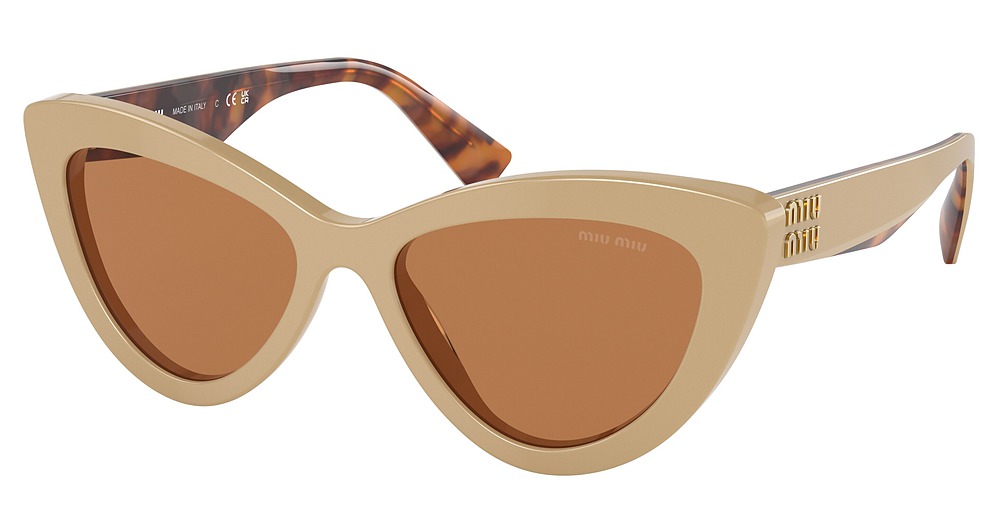 Miu Miu MU 04YS cateye sunglasses in Beige/Brown