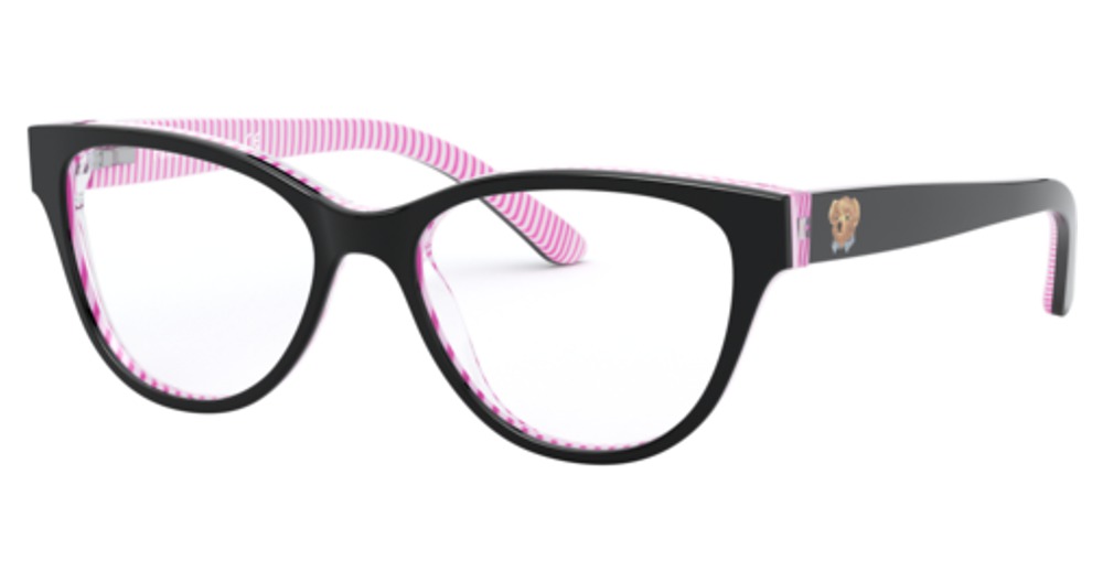 SHINY BLACK ON PINK/WH S