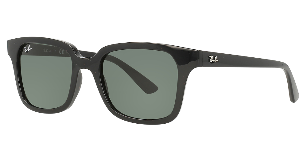 Ray-Ban RJ9071S square sunglasses in Black/Dark Green