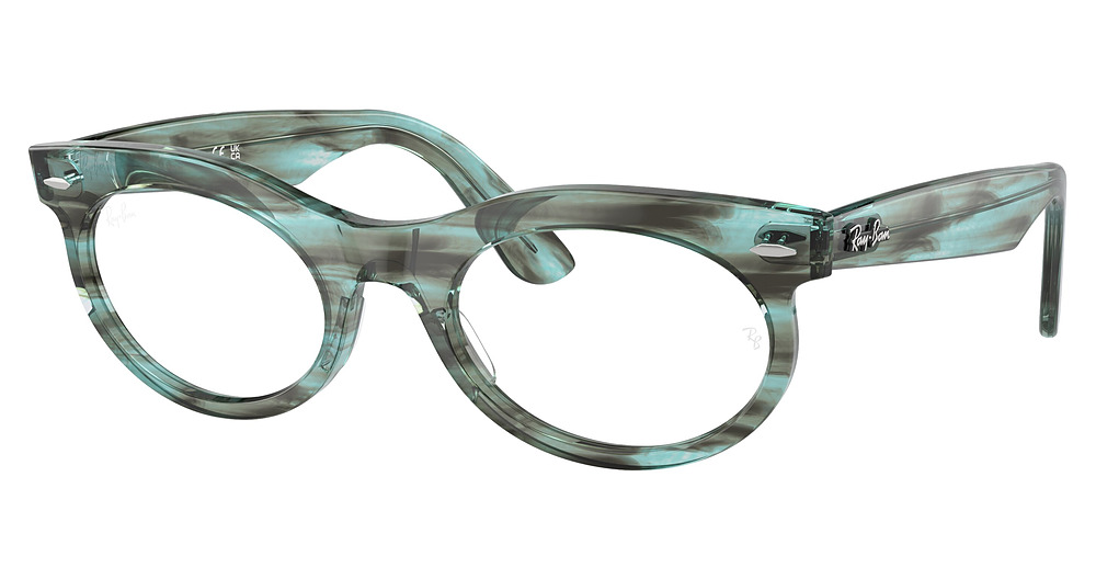 Ray-Ban RX2242V WAYFARER OVAL eyeglasses in Striped Transparent Gree