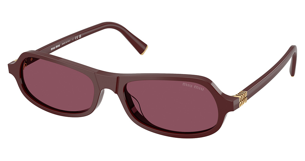 Miu Miu MU B10SU rectangle sunglasses in Cherry/Dark Violet