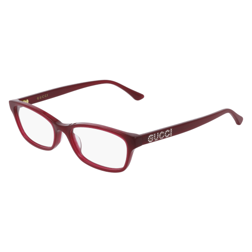 Gucci GG0730O rectangle eyeglasses in Red Red Transparent