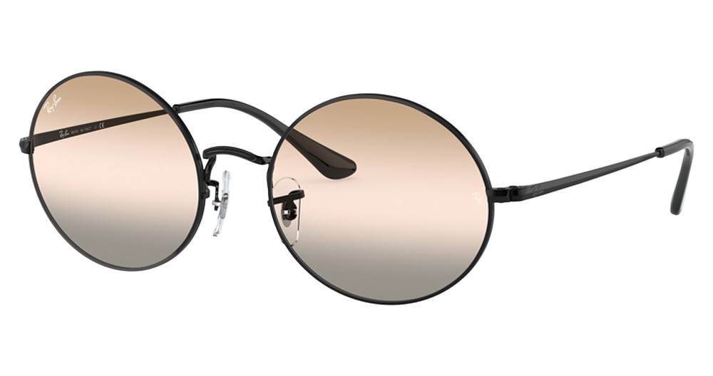 Ray-Ban RB1970 round sunglasses in Black/Pink Gradient Brown