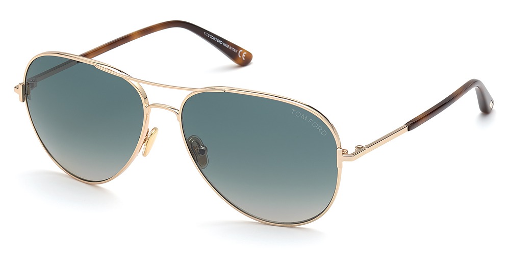 shiny rose gold / gradient green