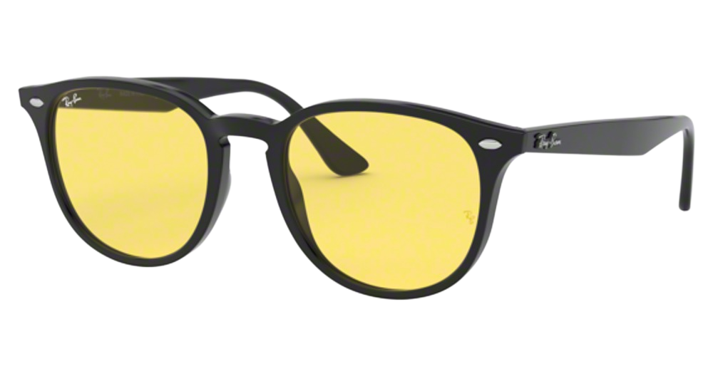 Ray-Ban RB4259F round sunglasses in Black/Yellow