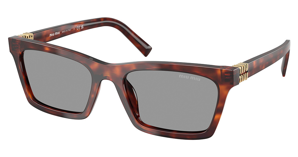 Miu Miu MU A05S rectangle sunglasses in Havana Mahogany/Grey
