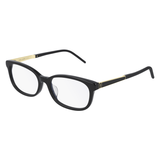 Saint Laurent SL M74/F rectangle sunglasses in Black Gold Transparent