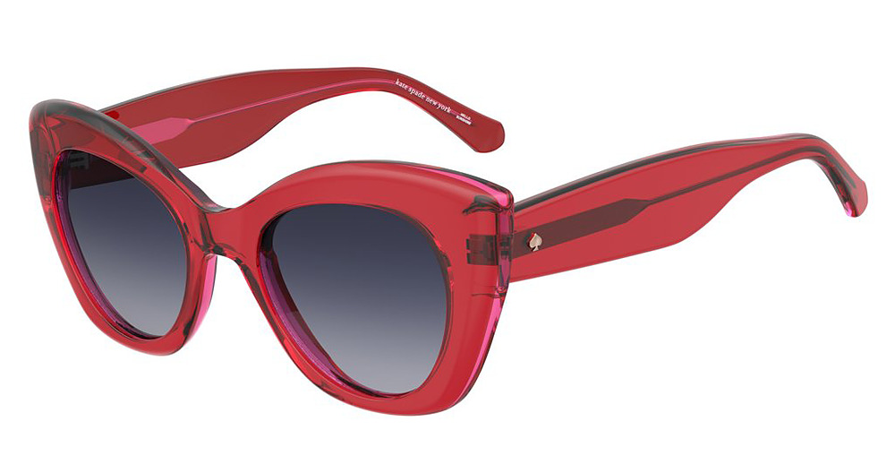 Kate Spade KS DOMINICA/S cateye sunglasses in Cherry/Dark Grey Shaded