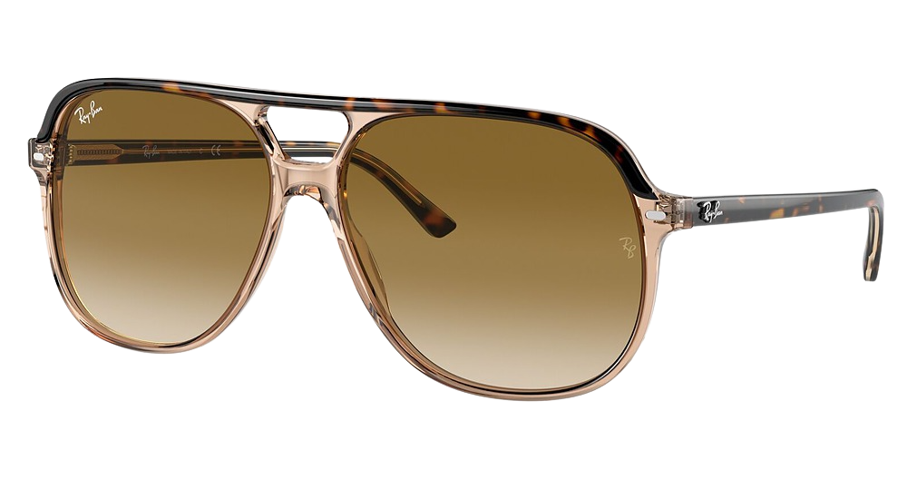 Ray-Ban RB2198F BILL aviator sunglasses in Havana on Transparent Brown