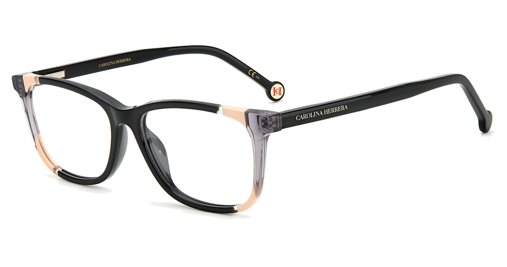 Carolina Herrera CH 0066 rectangle eyeglasses in Blacknude