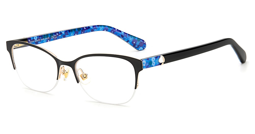 Kate Spade FERRARA rectangle eyeglasses in Black