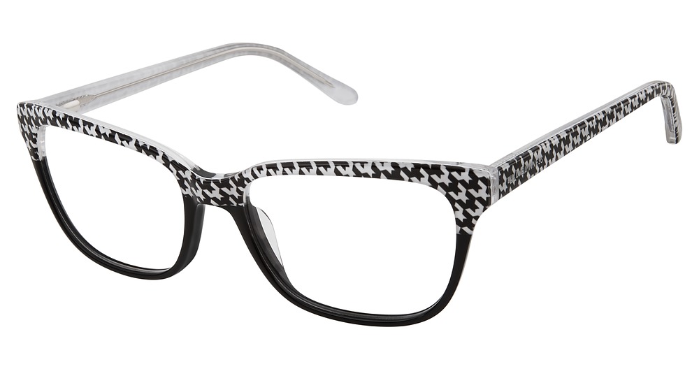 black/dogtooth print