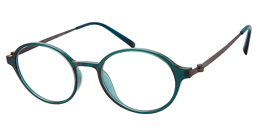 Modo 7018 round eyeglasses in Shiny Teal