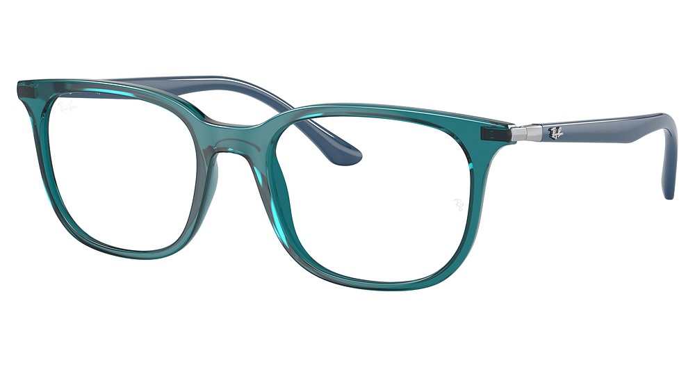 Ray-Ban RX7211F round eyeglasses in Transparent Turquoise