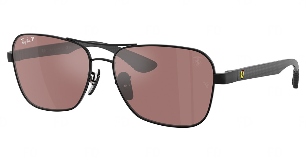 Ray-Ban RB8336M sunglasses in Black/Purple Mir Silver Polarized