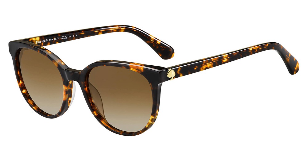 Kate Spade Melanie/S rectangle sunglasses in Havana/Brown Grad Polz