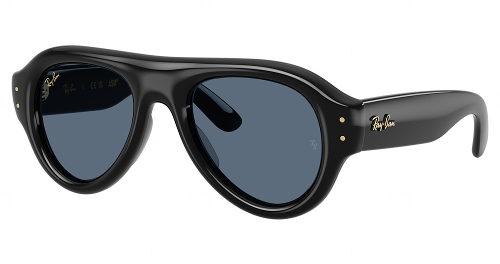 Ray-Ban RB4925 aviator sunglasses in Black/Dark Blue