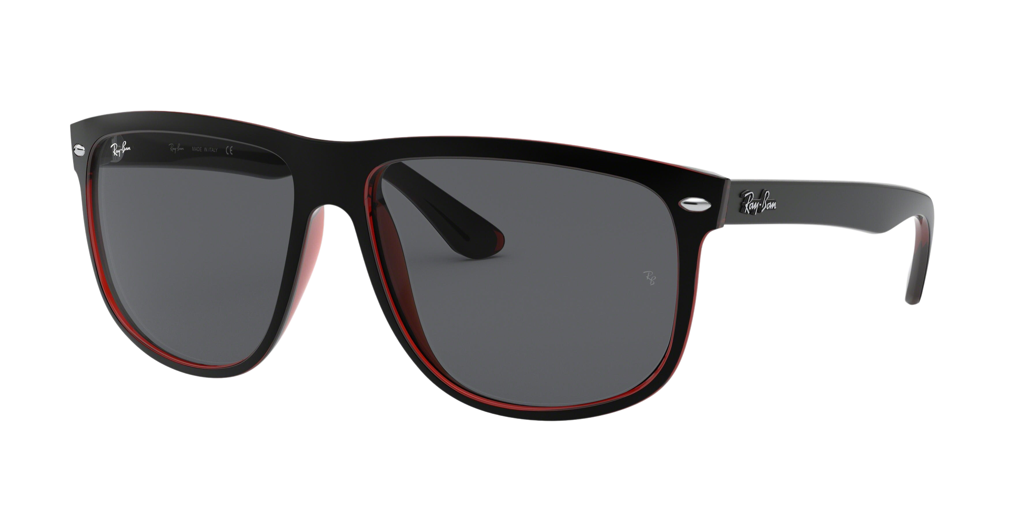 Ray-Ban RB4147 square sunglasses in Top Mat Black on Red Trasp