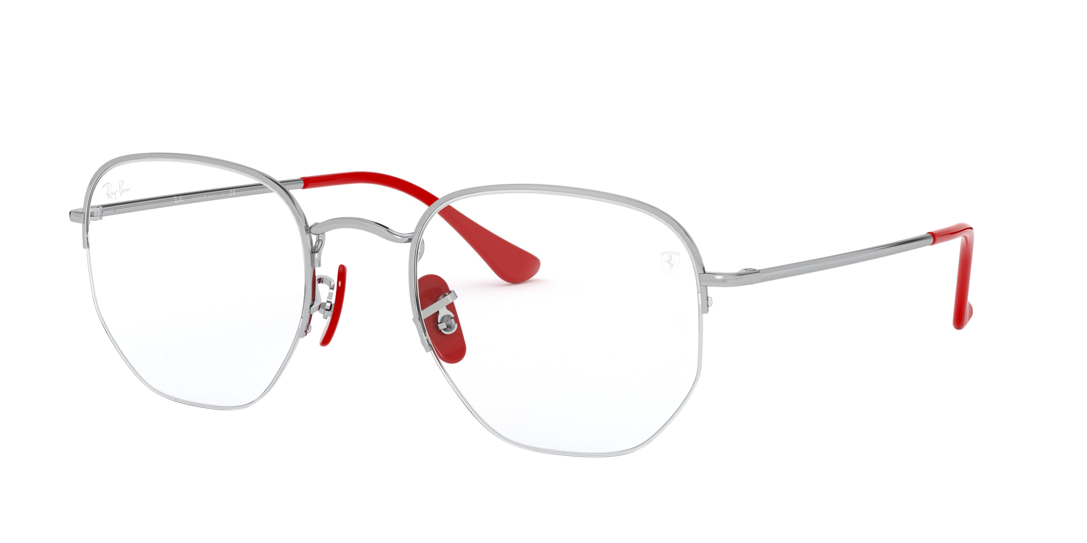 Ray-Ban RX6448M square eyeglasses in Silver