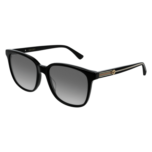 Gucci GG0376SN rectangle sunglasses in Black Black Grey/Grey