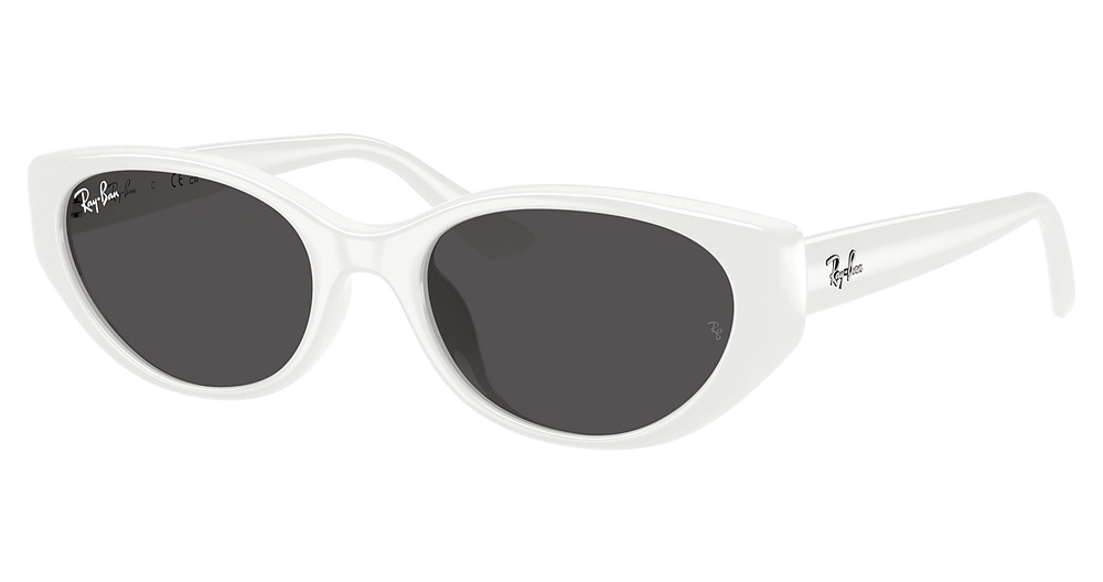 Ray-Ban RB4457D round sunglasses in White/Dark Grey