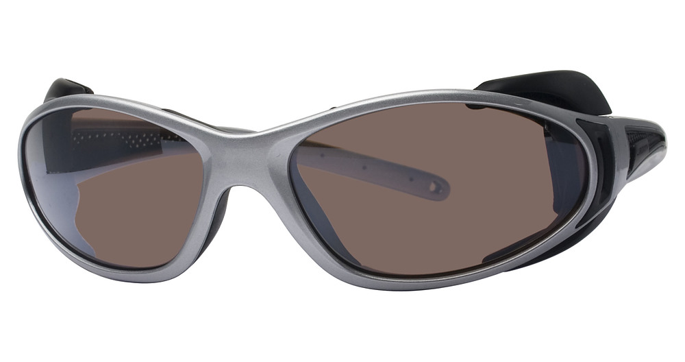 Shiny Chrome/Satin Black / Brown
