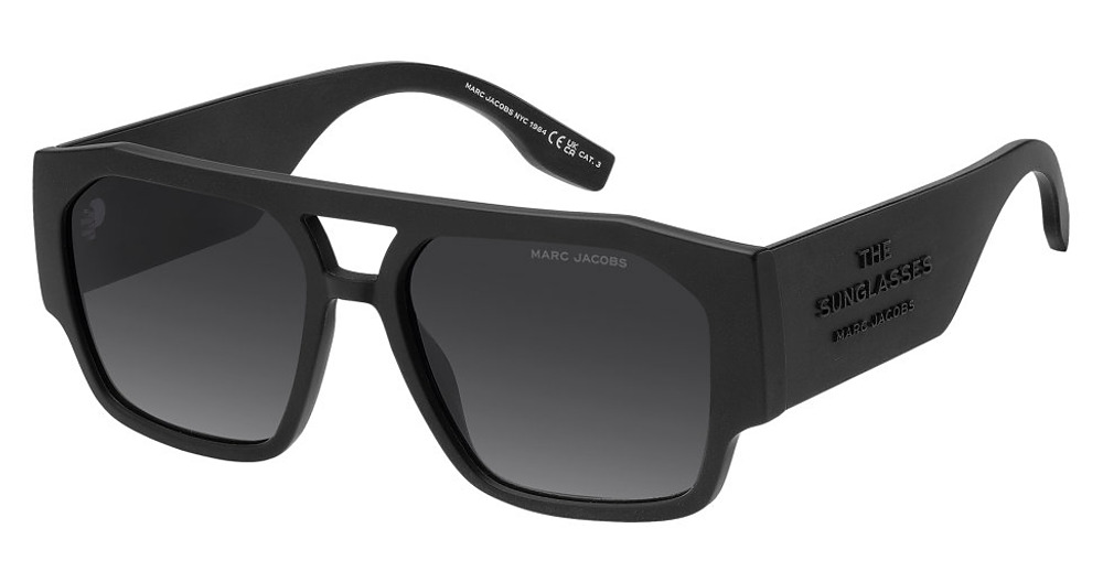 Marc Jacobs MARC 860/S aviator sunglasses in Matte Black/Dark Grey Shaded