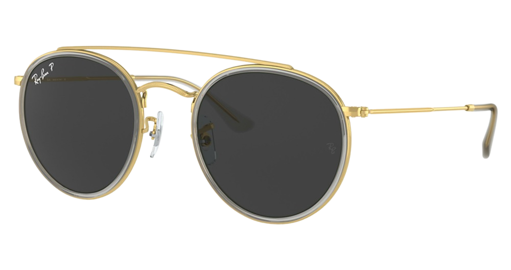Ray-Ban RB3647N round sunglasses in Legend Gold/Black