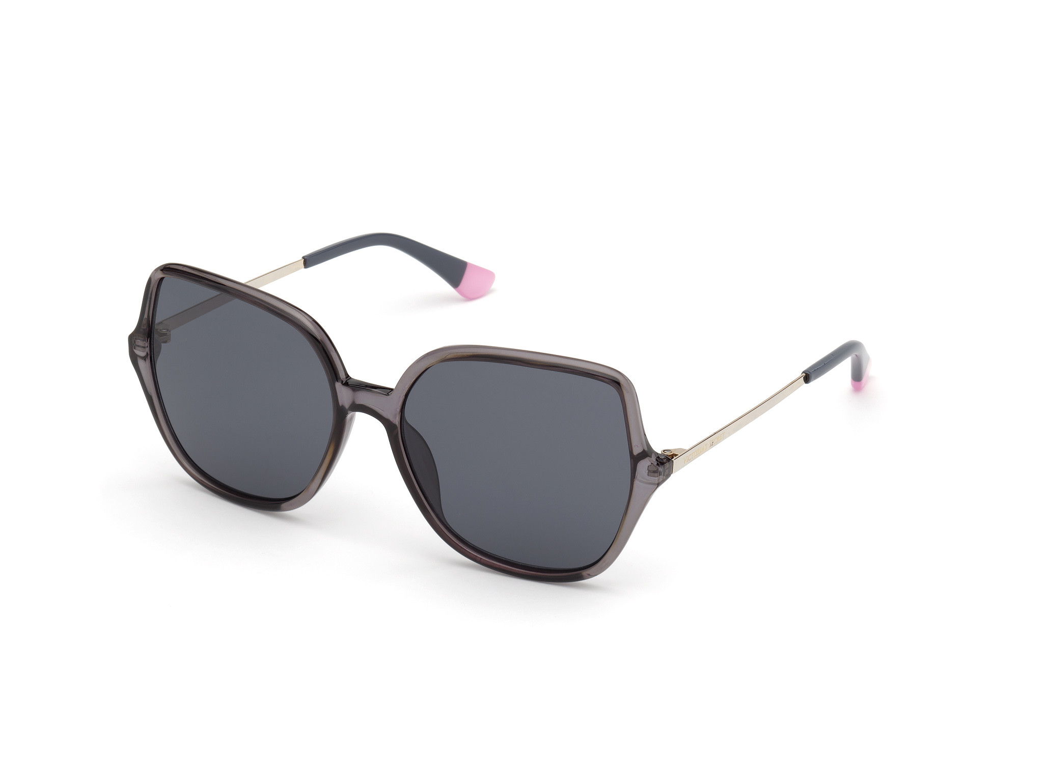 Crystal Black, Dark Grey Lens, Shiny Gold Metal Temple