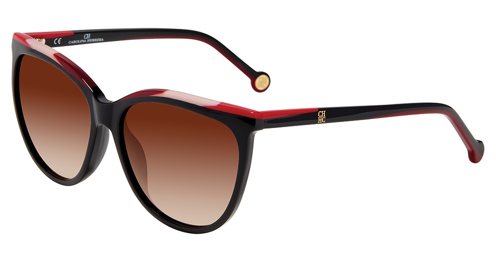 Carolina Herrera SHE827 cateye sunglasses in Black 700 Y