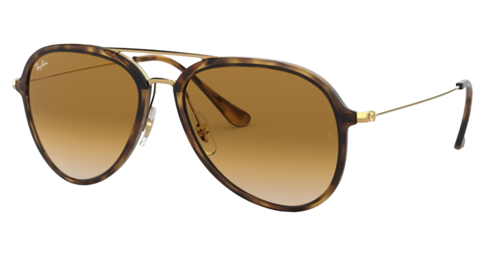 Ray-Ban RB4298 aviator sunglasses in Light Havana/Clear Gradient Brown