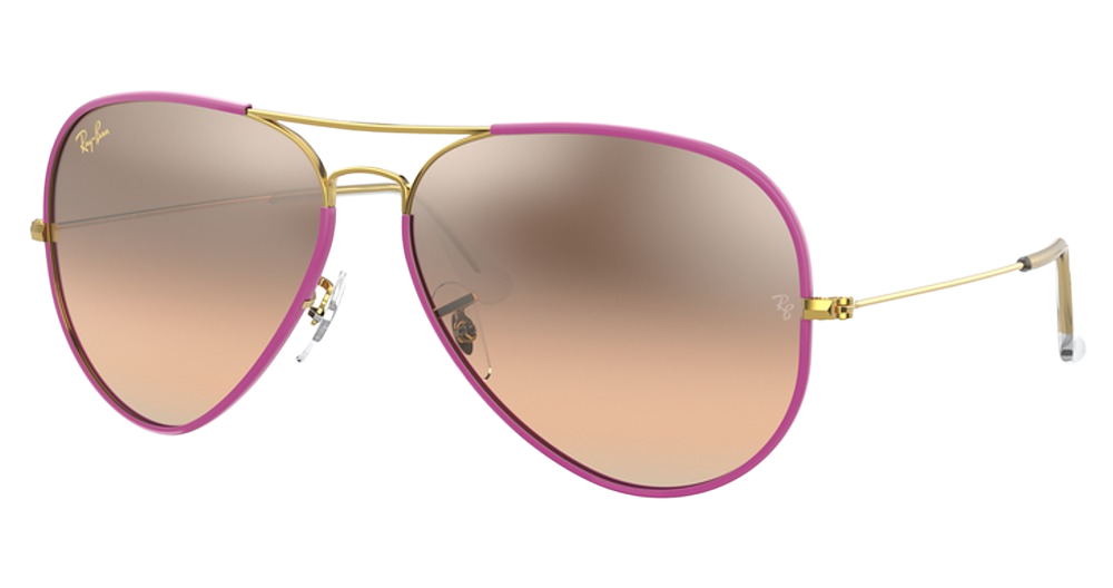 Ray-Ban RB3025JM AVIATOR FULL COLOR aviator sunglasses in Violet on Legend Gold