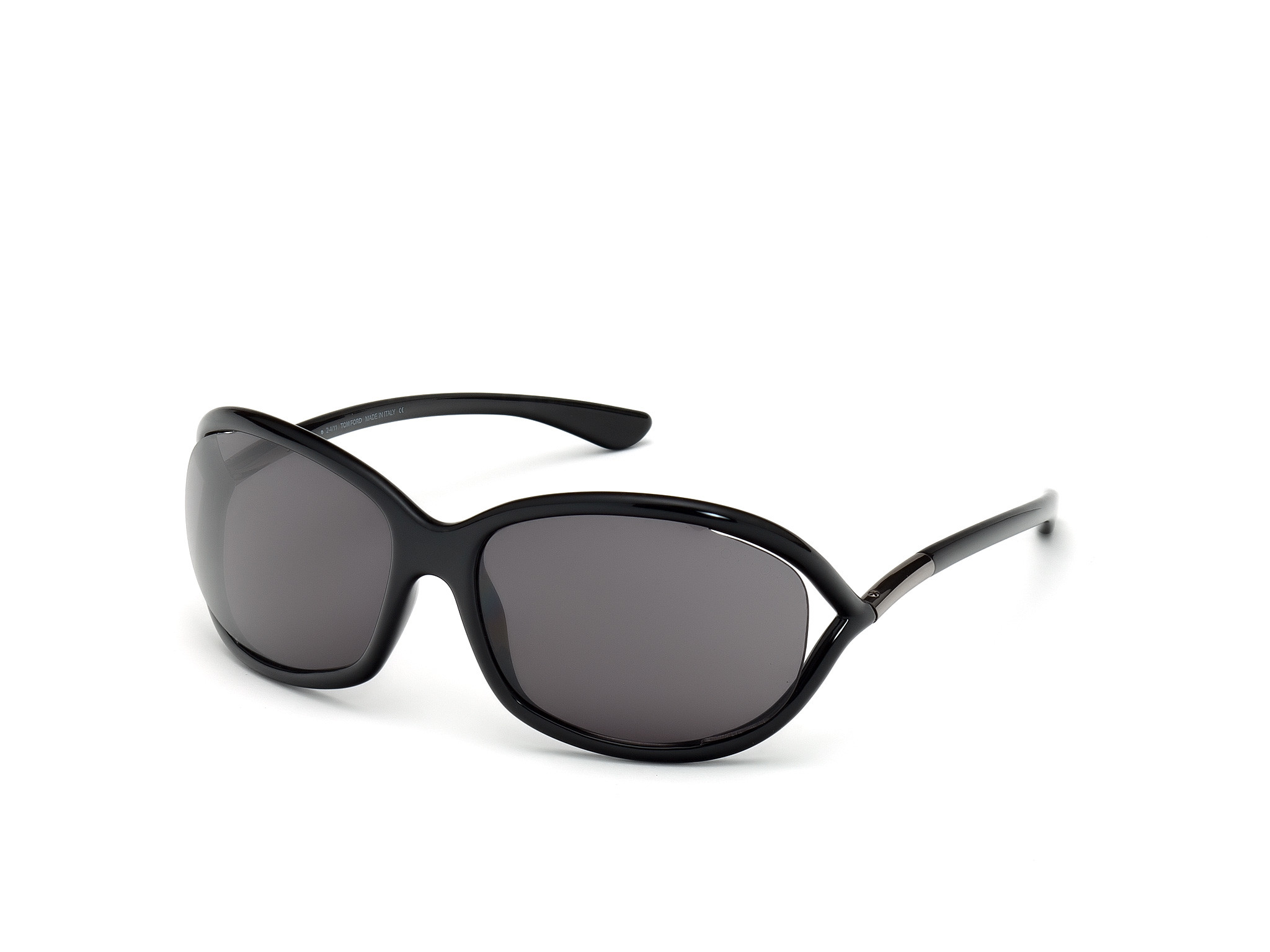 Tom Ford FT0008 Jennifer square sunglasses in Shiny Black/Smoke