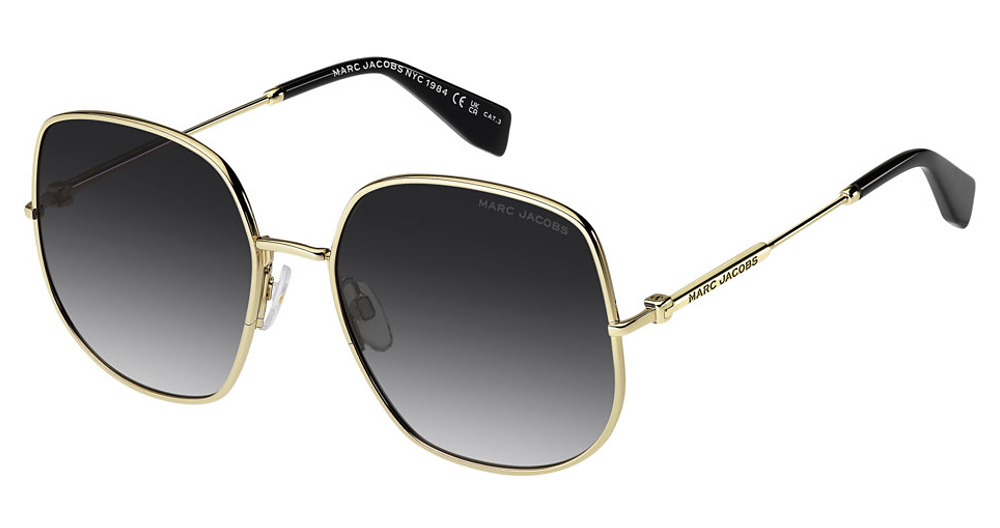 Marc Jacobs MARC 916/S square sunglasses in Gold Blck/Dark Grey Shaded