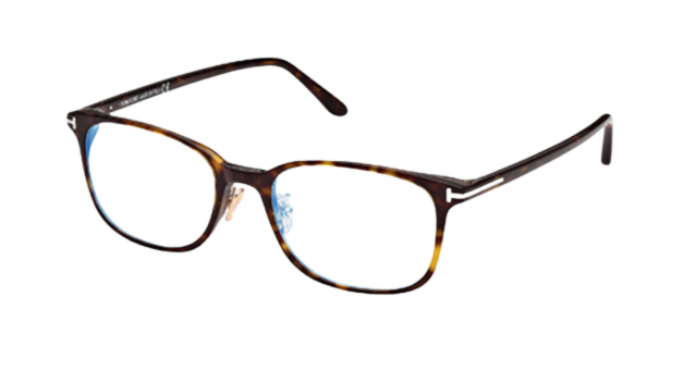 Tom Ford FT5852-D-B rectangle eyeglasses in Dark Havana