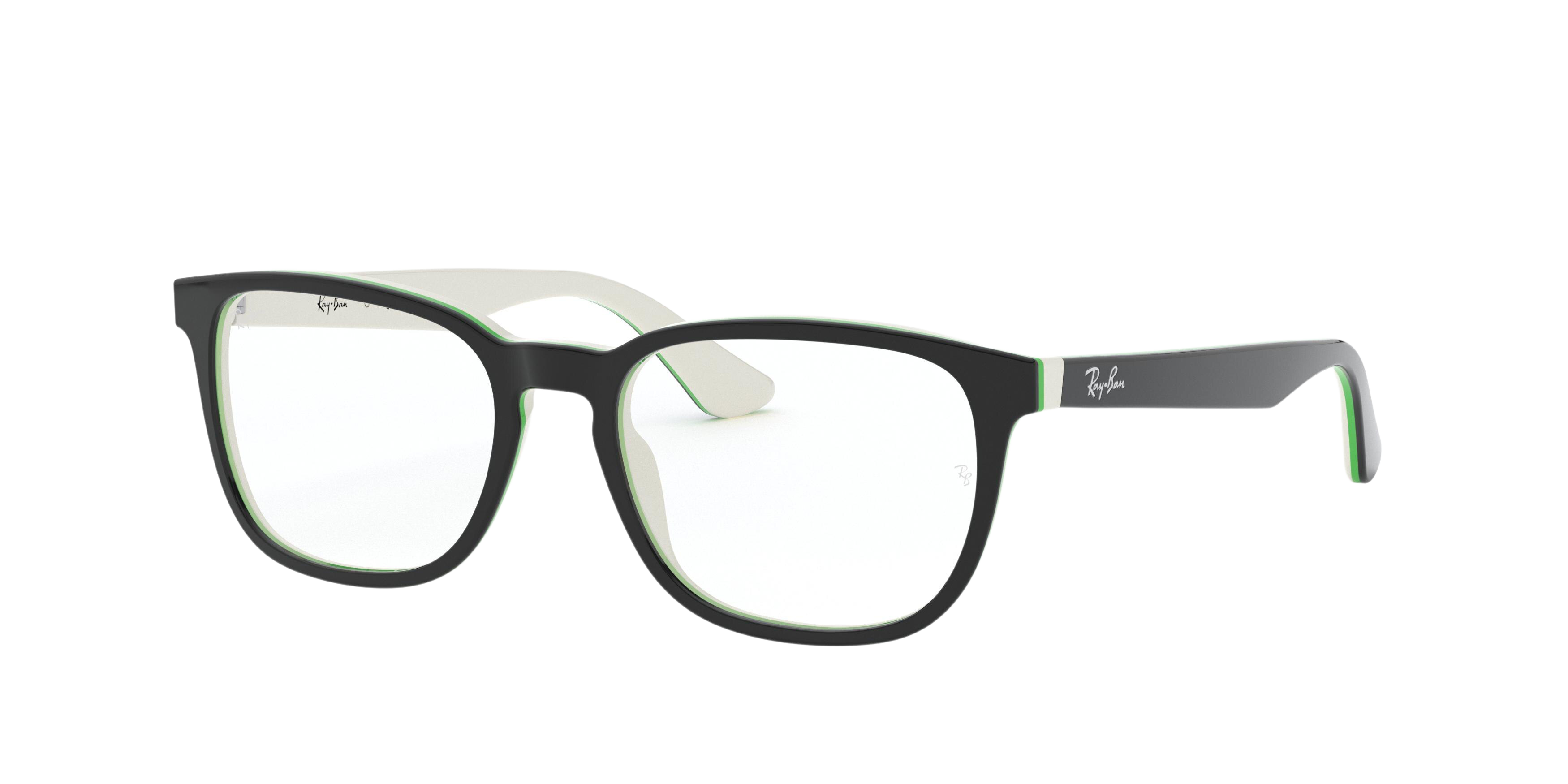 TOP BLACK ON WHITE/GREEN