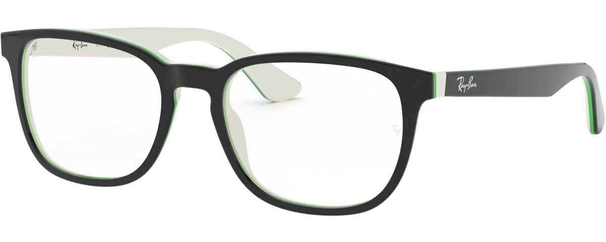 TOP BLACK ON WHITE/GREEN