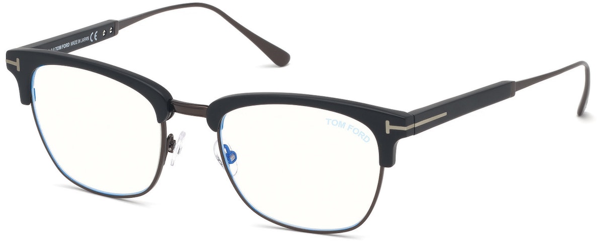 Matte Black, Shiny Dark Ruthenium/ Blue Block Lenses