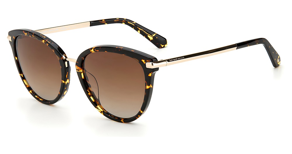 Kate Spade SAVONA/G/S round sunglasses in Havana/Brown Grad Polz