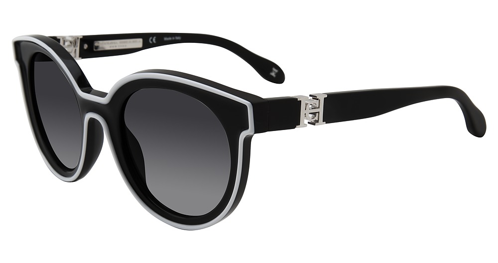 Carolina Herrera SHN574M round sunglasses in Black 09 R6