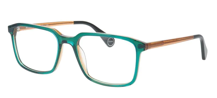 GREEN ON CARAMEL TRANSPARENT