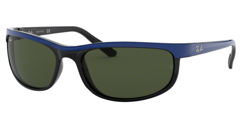 Ray-Ban RB2027 PREDATOR 2 round sunglasses in Blue on Black/G 15 Green