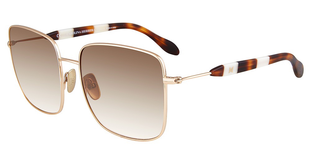 Carolina Herrera SHN060M square sunglasses in Gold Black 0300