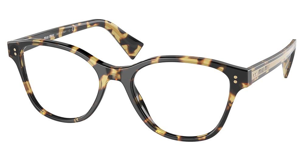 Miu Miu MU 02UVA round eyeglasses in Light Havana