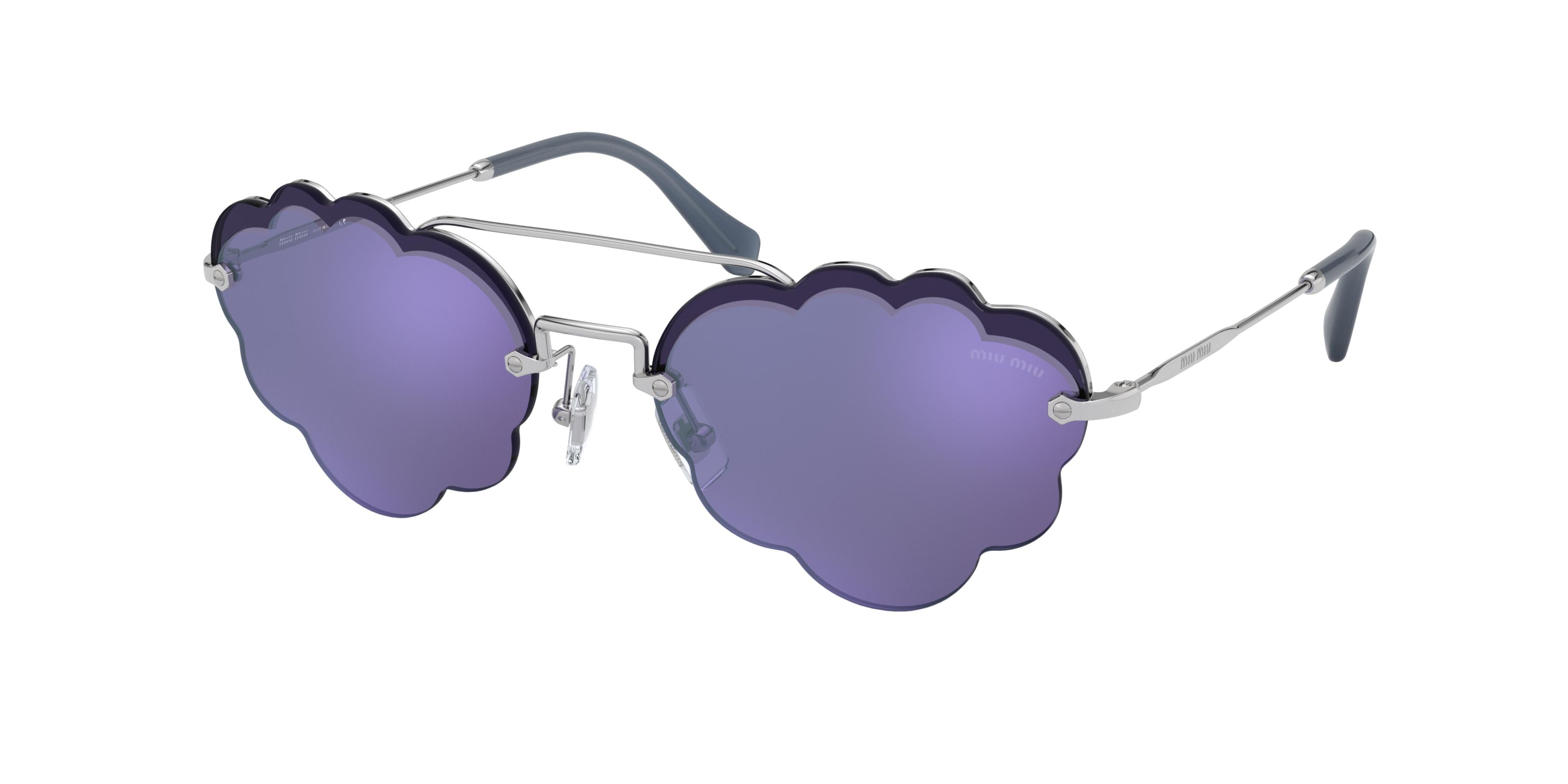 Miu Miu MU 57US square sunglasses in Silver