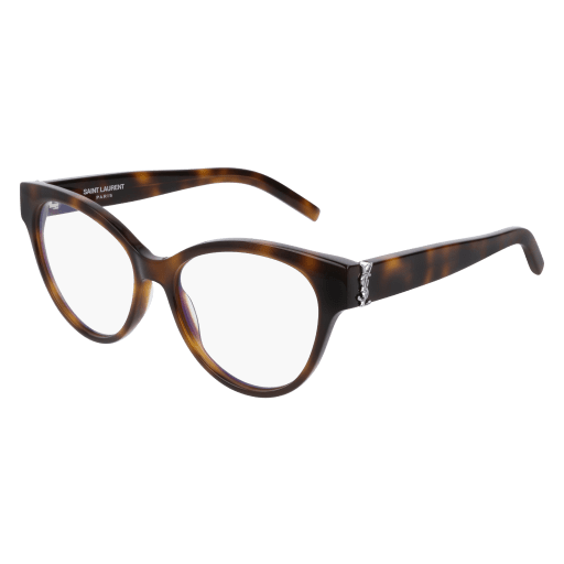 Saint Laurent SL M34 cateye eyeglasses in Havana Havana Transparent
