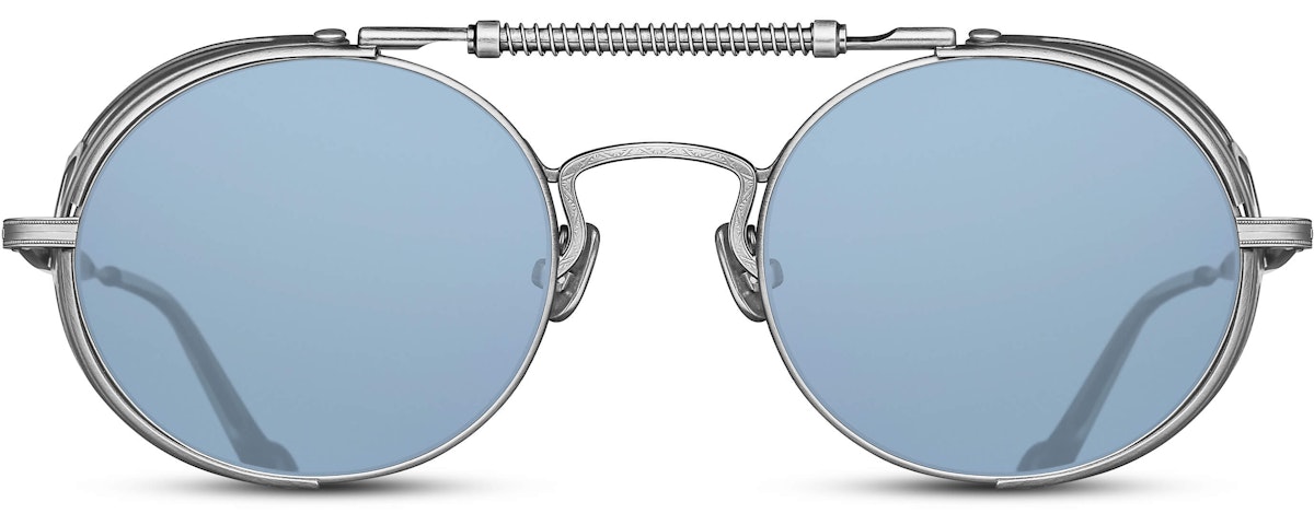 Brushed Silver / Blue