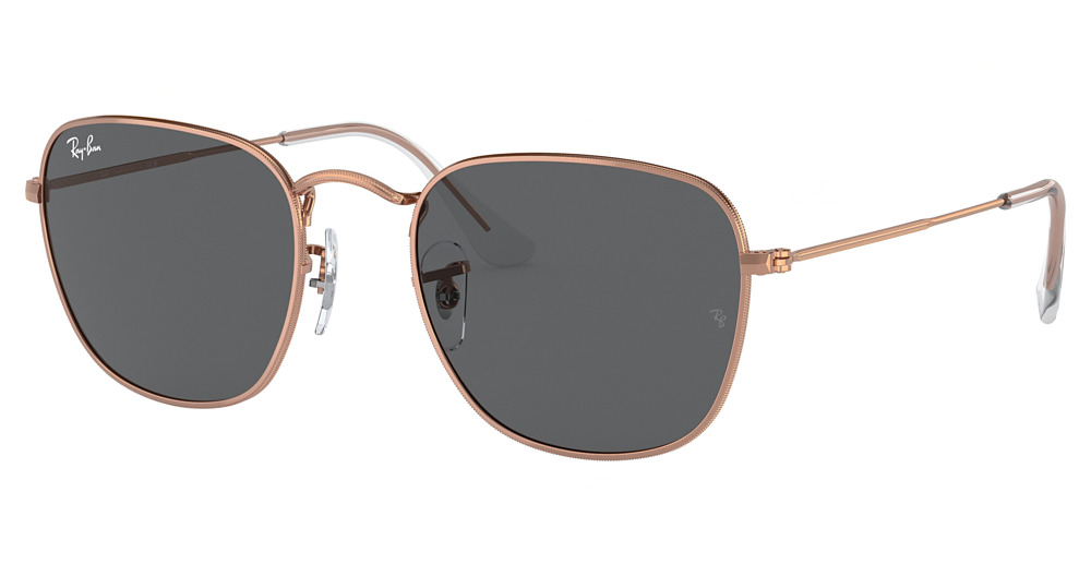 Ray-Ban RB3857 FRANK round sunglasses in Rose Gold/Dark Grey