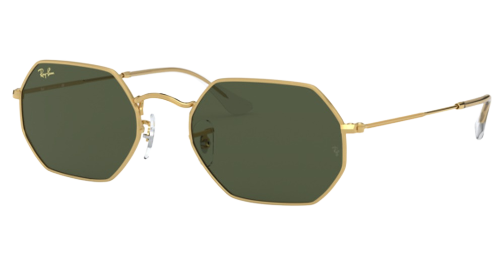 Ray-Ban RB3556 OCTAGONAL irregular sunglasses in Legend Gold/G 15 Green